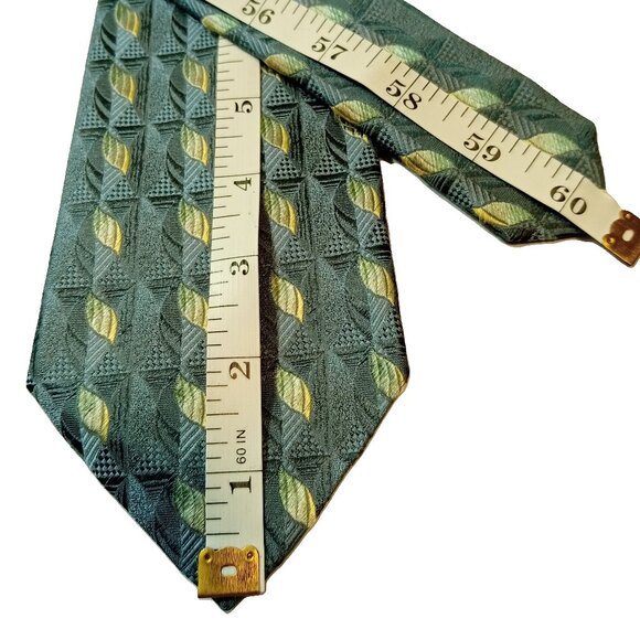 ERMENEGILDO ZEGNA Classic Tie Jacquard Flower Geometric 100% Silk Self-Tipped - Picture 5 of 9